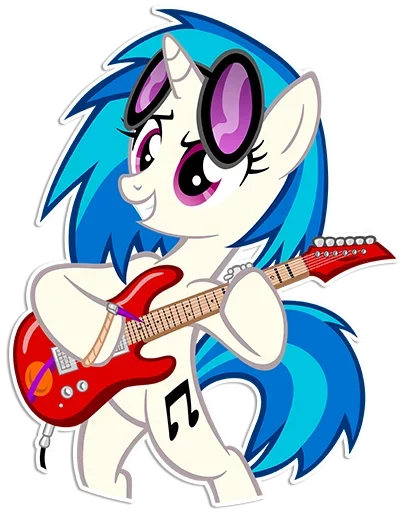 🎸 Стикер «Vinyl Scratch» для Telegram