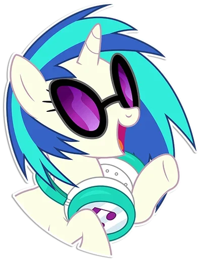 👉 Стикер «Vinyl Scratch» для Telegram