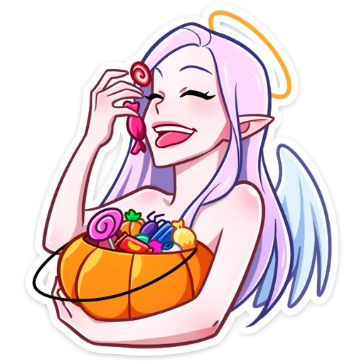 🎃 Стикер «Ангелица Вайолет» для Telegram
