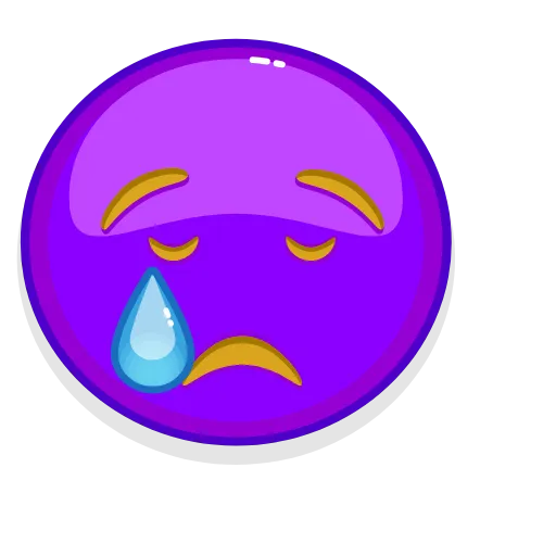 😢 Стикер «Violet Emoji» для Telegram