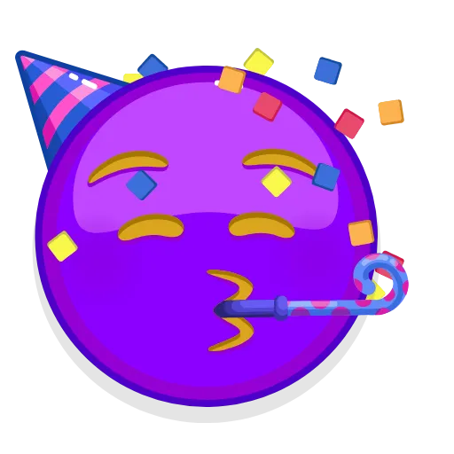 🥳 Стикер «Violet Emoji» для Telegram