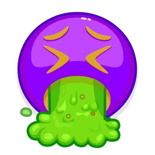 🤮 Стикер «Violet Emoji» для Telegram