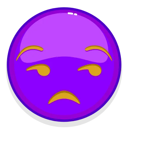 😒 Стикер «Violet Emoji» для Telegram
