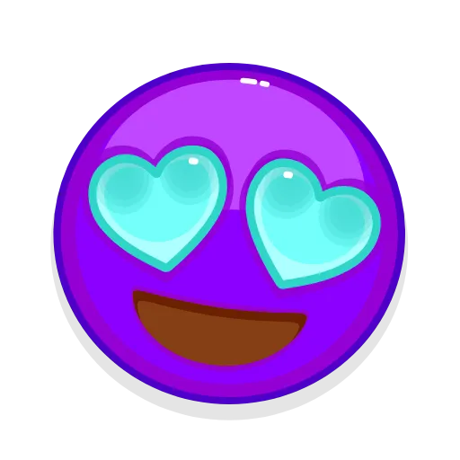 😍 Стикер «Violet Emoji» для Telegram