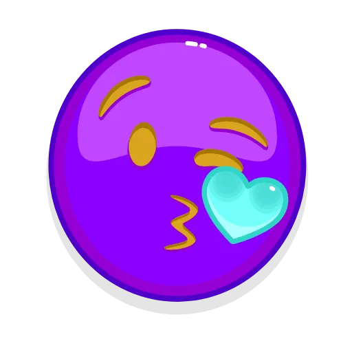 😘 Стикер «Violet Emoji» для Telegram