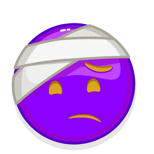 🤕 Стикер «Violet Emoji» для Telegram