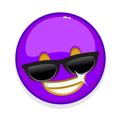 😎 Стикер «Violet Emoji» для Telegram