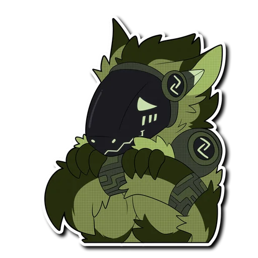 😣 Стикер «Viridian Protogen» для Telegram