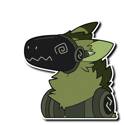 😵 Стикер «Viridian Protogen» для Telegram