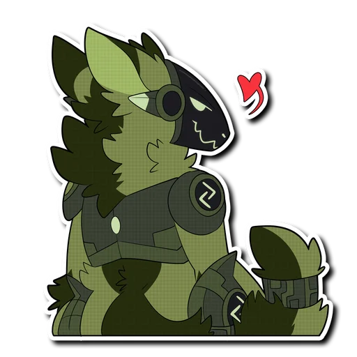 ❤️ Стикер «Viridian Protogen» для Telegram