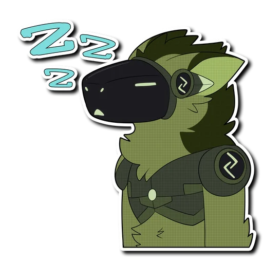 😴 Стикер «Viridian Protogen» для Telegram