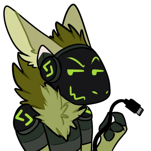 🔌 Стикер «Viridian Protogen» для Telegram