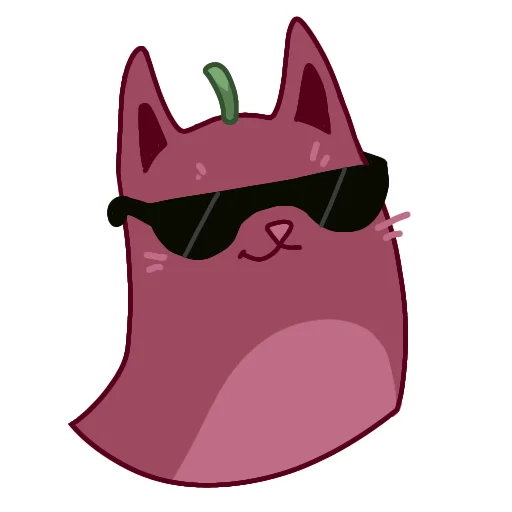 😎 Стикер «Клубникот и Вишкотя» для Telegram