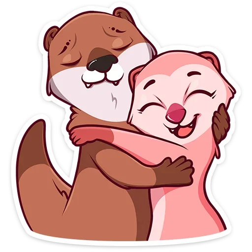 🤗 Стикер «Виви и Уттер» для Telegram