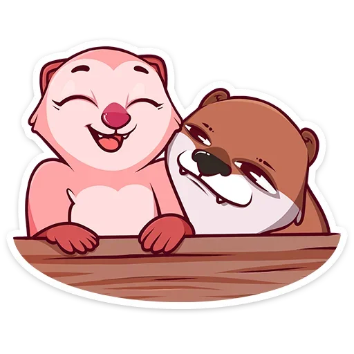 😂 Стикер «Виви и Уттер» для Telegram