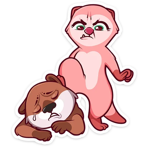 😡 Стикер «Виви и Уттер» для Telegram