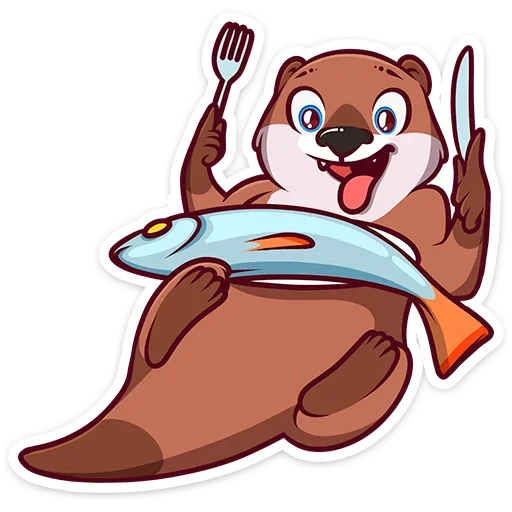 🐟 Стикер «Виви и Уттер» для Telegram