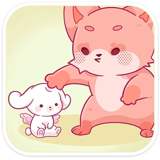 ☺️ Стикер «Очаровашка Виви летит к вам, чтобы скорее подружиться» для Telegram
