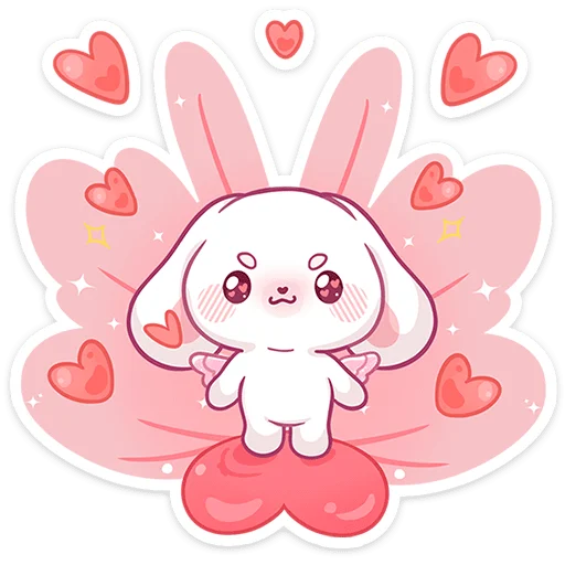 🥰 Стикер «Очаровашка Виви летит к вам, чтобы скорее подружиться» для Telegram