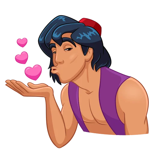 😘 Стикер «Аладдин Без Текста» для Telegram