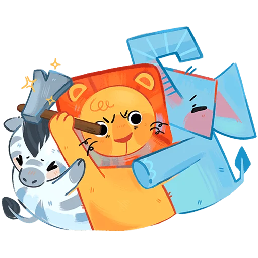 🔨 Стикер «Животная братва Без Текста» для Telegram