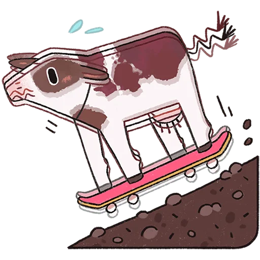 🐮 Стикер «Апрелька» для Telegram