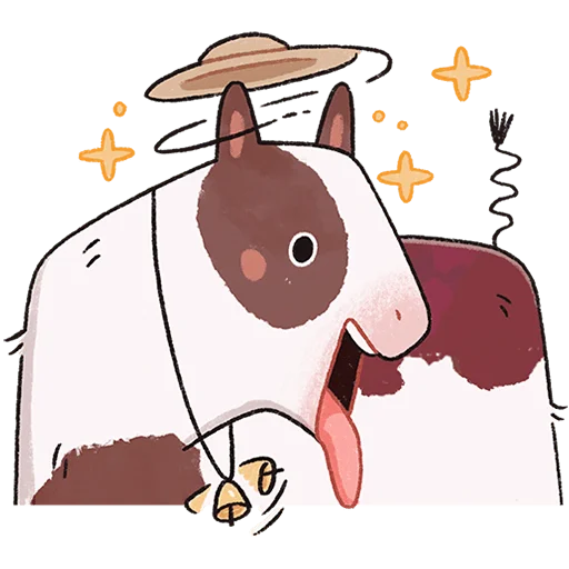 🐮 Стикер «Апрелька» для Telegram