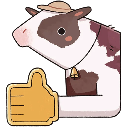 🐮 Стикер «Апрелька» для Telegram