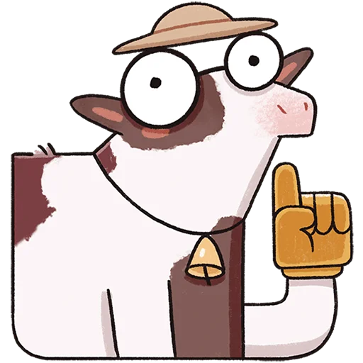 🐮 Стикер «Апрелька» для Telegram