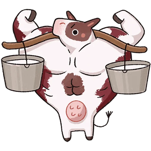 🐮 Стикер «Апрелька» для Telegram