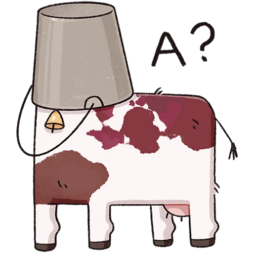 🐮 Стикер «Апрелька» для Telegram