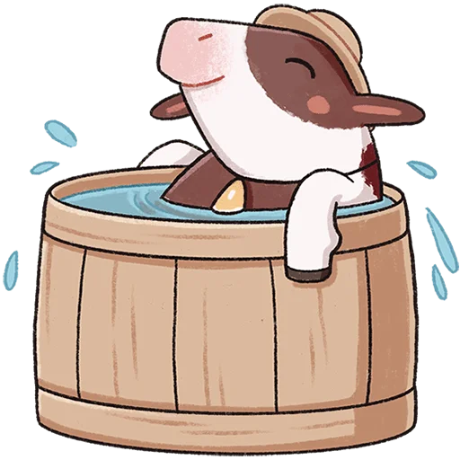 🐮 Стикер «Апрелька» для Telegram