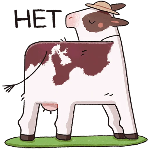 🐮 Стикер «Апрелька» для Telegram