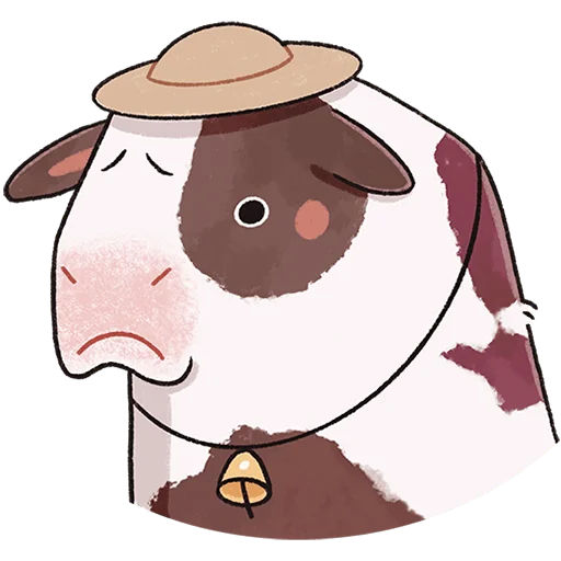 🐮 Стикер «Апрелька» для Telegram