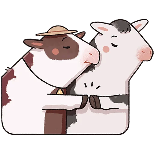 🐮 Стикер «Апрелька без текста» для Telegram