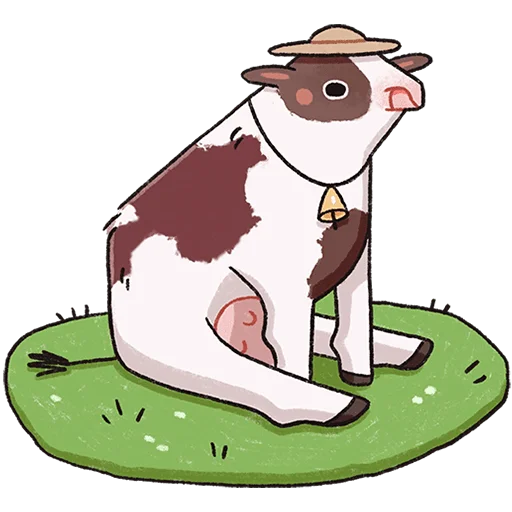 🐮 Стикер «Апрелька без текста» для Telegram