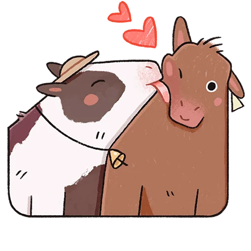 🐮 Стикер «Апрелька без текста» для Telegram