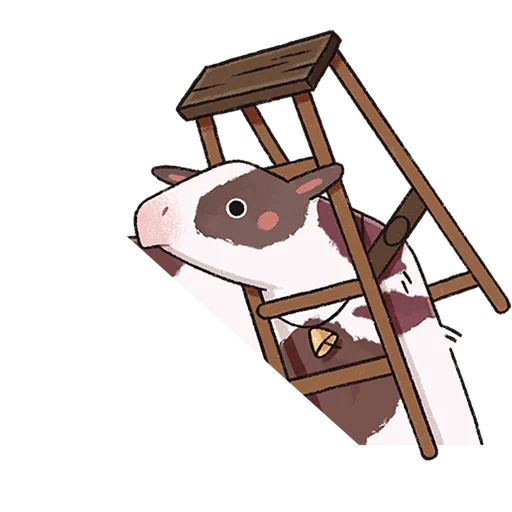 🐮 Стикер «Апрелька без текста» для Telegram