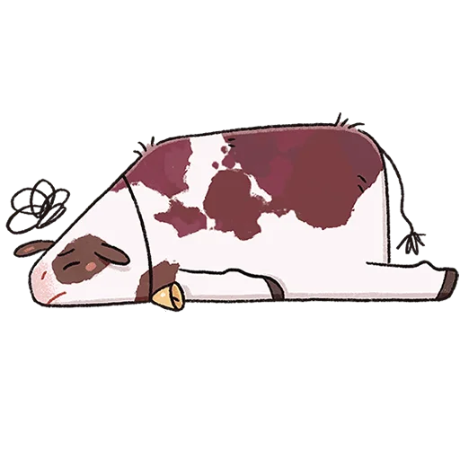 🐮 Стикер «Апрелька без текста» для Telegram