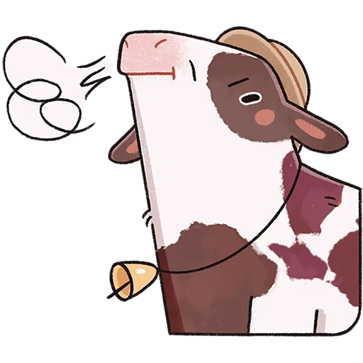 🐮 Стикер «Апрелька без текста» для Telegram