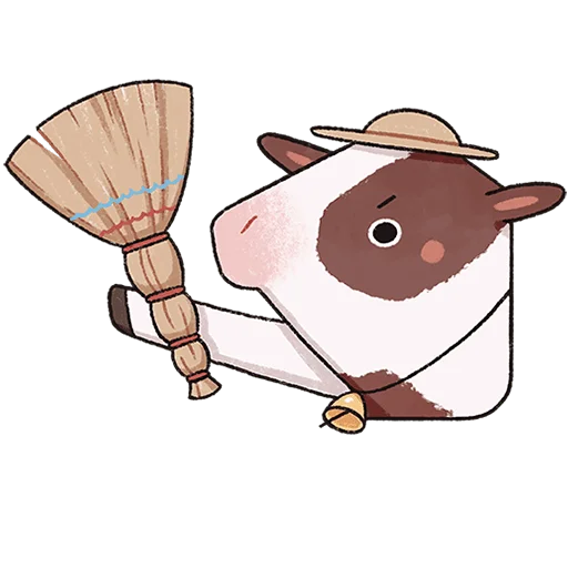 🐮 Стикер «Апрелька без текста» для Telegram