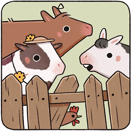 🐮 Стикер «Апрелька без текста» для Telegram