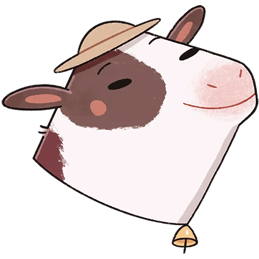 🐮 Стикер «Апрелька без текста» для Telegram