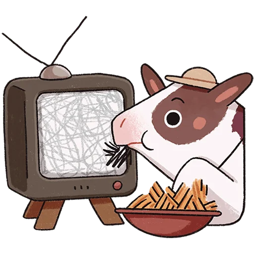 🐮 Стикер «Апрелька без текста» для Telegram