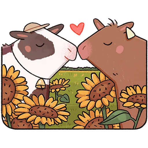 🐮 Стикер «Апрелька без текста» для Telegram