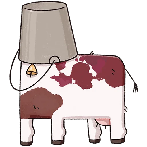 🐮 Стикер «Апрелька без текста» для Telegram