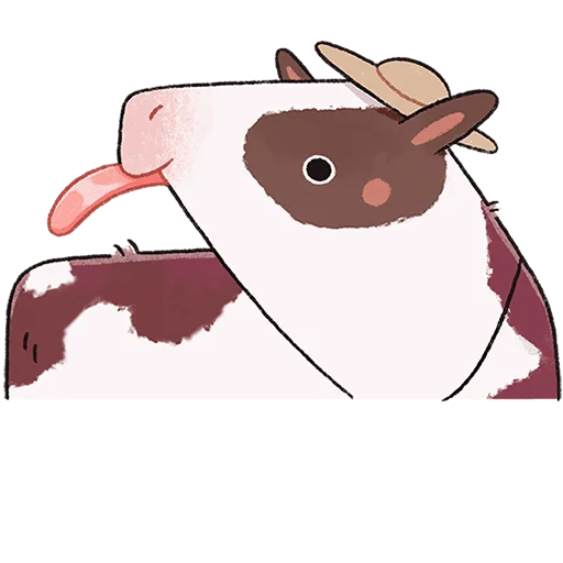 🐮 Стикер «Апрелька без текста» для Telegram