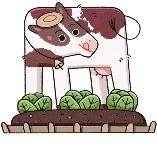 🐮 Стикер «Апрелька без текста» для Telegram