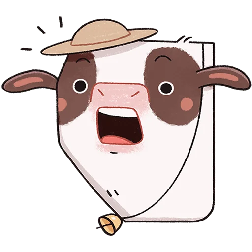 🐮 Стикер «Апрелька без текста» для Telegram