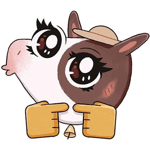 🐮 Стикер «Апрелька без текста» для Telegram